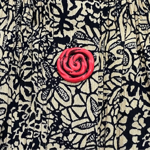 Vintage Carole Little Petites gauze printed midi skirt - Picture 3 of 7